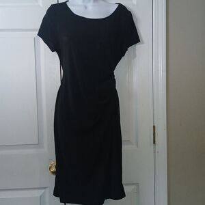Oh Baby by Motherhood Maternity faux wrap cinched side maternity dress Sz M EUC